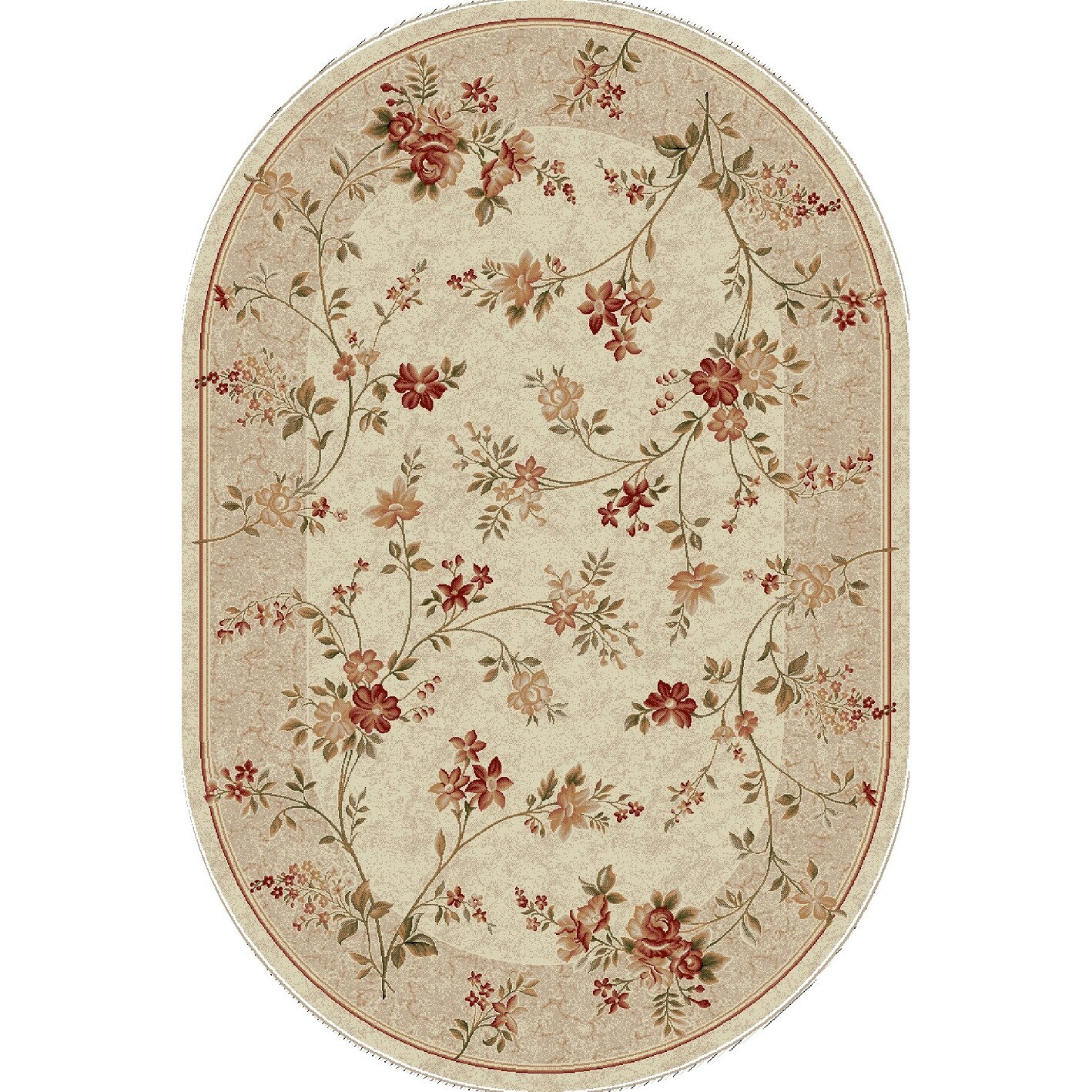 Covor Modern, Lotos 551, Crem / Bej, Oval, 80x150 cm, 1800 gr/mp