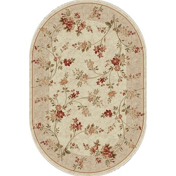Covor Modern, Lotos 551, Crem / Bej, Oval, 80x150 cm, 1800 gr/mp Covor Modern, Lotos 551, Crem / Bej, Oval, 80x150 cm, 1800 gr/mp