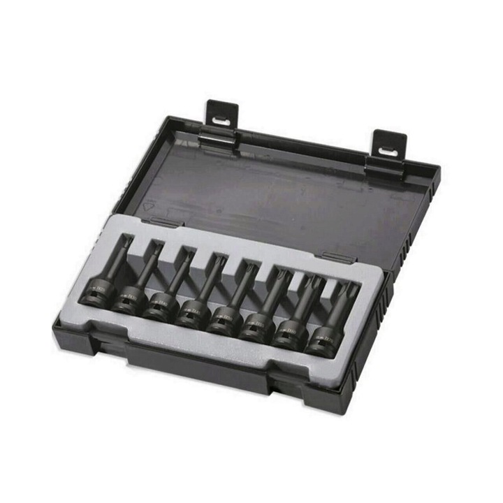Set 8 imbusuri de impact, tip Torx lungi, JBM JB-52340, 1/2", T25-T70