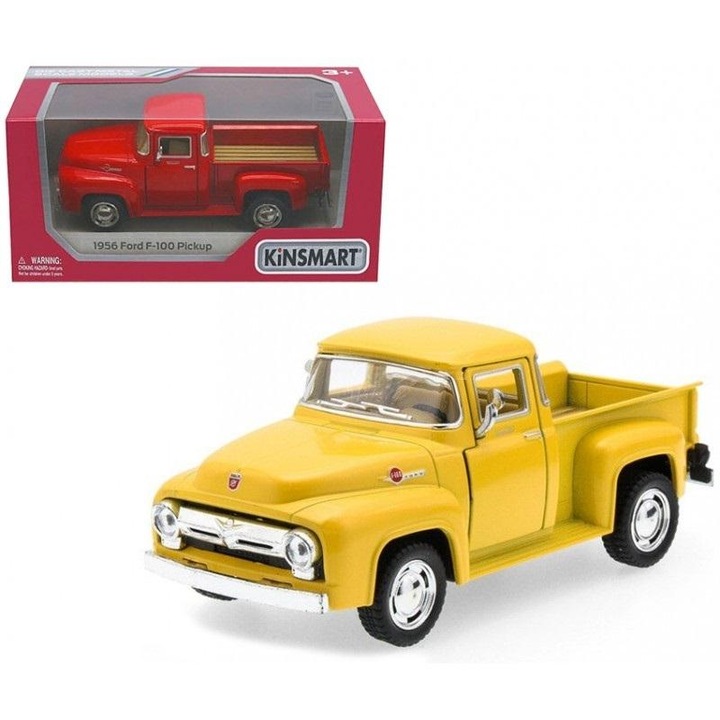 Masinuta Ford F-100 Pickup 1:38 set, Kinsmart, multicolor