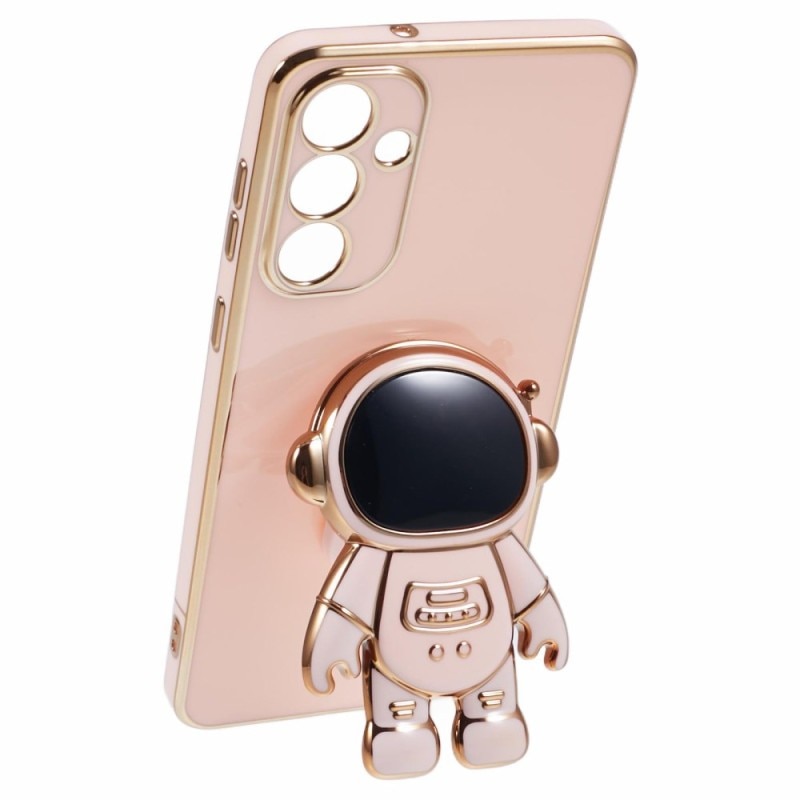Husa Telefon 2in1, Flippy, Compatibila Samsung Galaxy S24 Ultra, Carcasa TPU cu Suport Inclus Tip Astronaut, Protectie Camere, Roz