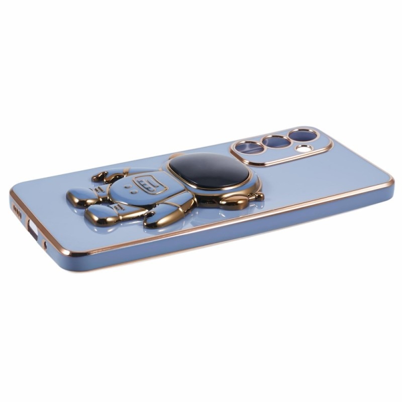Husa Telefon 2in1, Flippy, Compatibila Samsung Galaxy S24 Ultra, Carcasa TPU cu Suport Inclus Tip Astronaut, Protectie Camere, Albastru