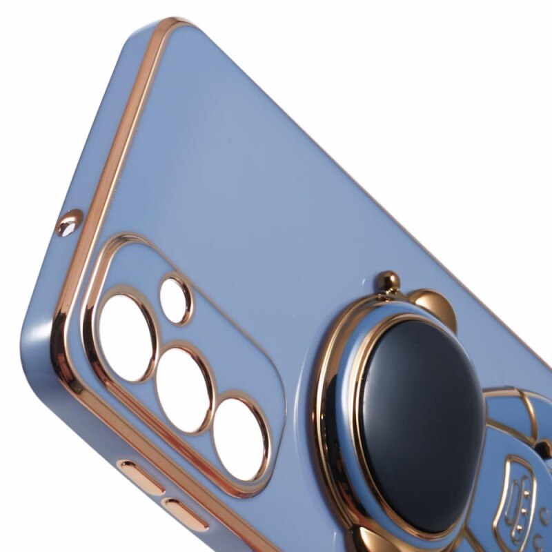 Husa Telefon 2in1, Flippy, Compatibila Samsung Galaxy S24 Ultra, Carcasa TPU cu Suport Inclus Tip Astronaut, Protectie Camere, Albastru