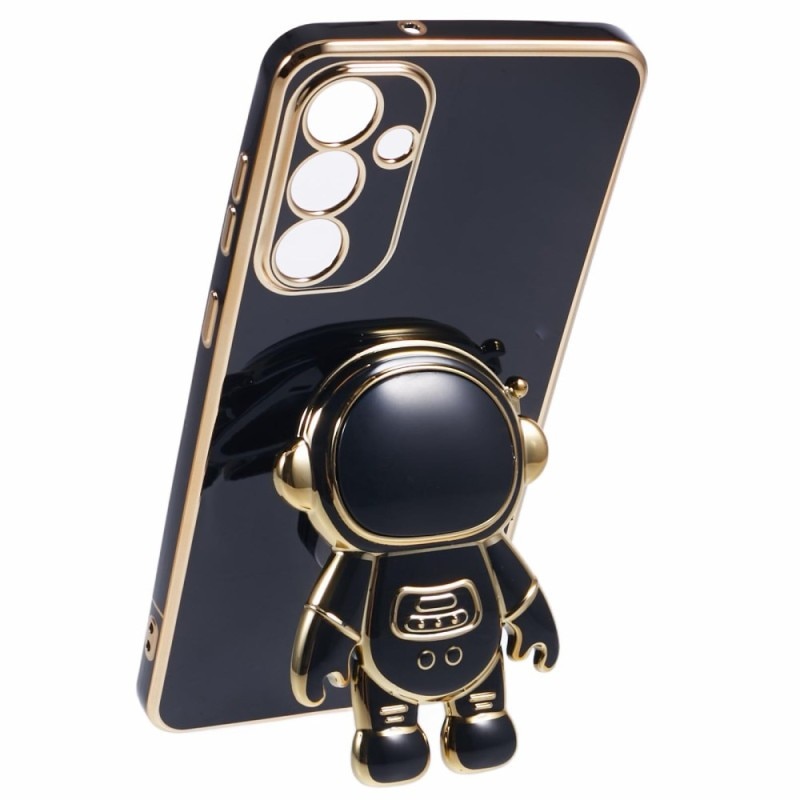 Husa Telefon 2in1, Flippy, Compatibila Samsung Galaxy S24 Plus, Carcasa TPU cu Suport Inclus Tip Astronaut, Protectie Camere, Negru
