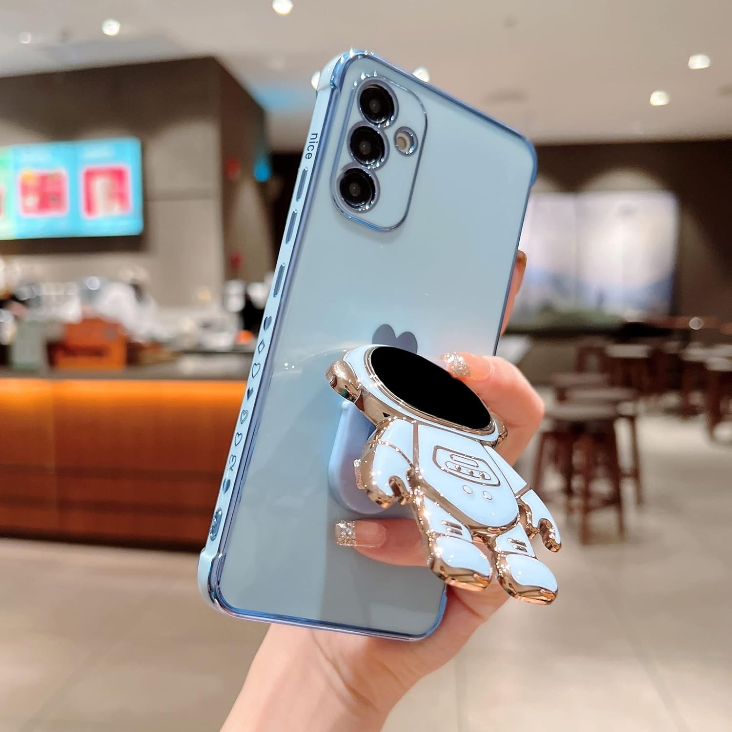 Husa Telefon 2in1, Compatibila Samsung Galaxy S24 Ultra, Carcasa TPU cu Suport Inclus Tip Astronaut