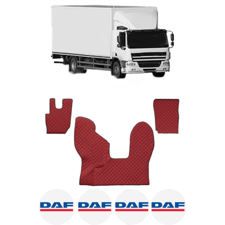 Set covorase Camion Tir DAF CF din 2013-2019, Auto, 4x Stickere auto cu DAF