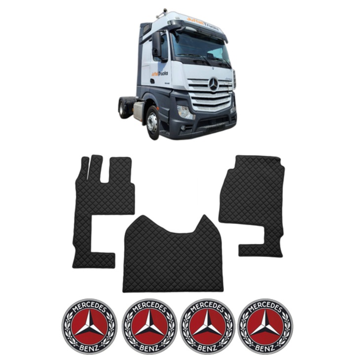 Set covorase Camion Tir MERCEDES-BENZ ACTROS MP4 / MP5 din 2011-2024, Auto, 4x Stickere auto cu MERCEDES-BENZ