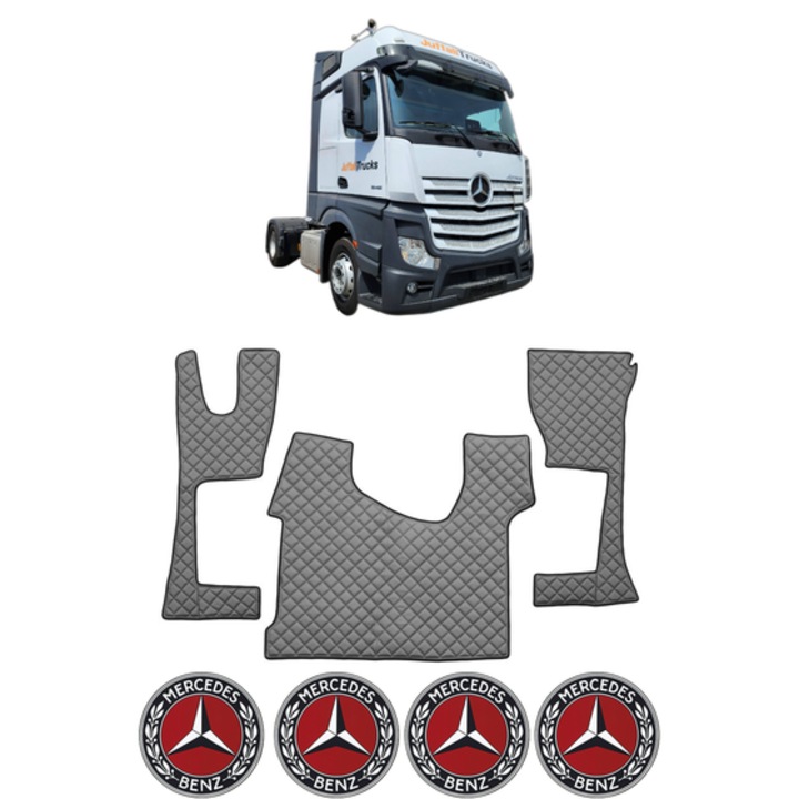 Set covorase Camion Tir MERCEDES-BENZ ACTROS MP4 / MP5 din 2011-2024, Auto, 4x Stickere auto cu MERCEDES-BENZ