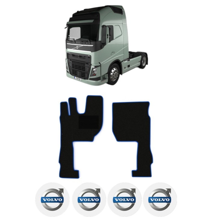Set covorase Camion Tir VOLVO FH II din 2012-2017, Auto, 4x Stickere auto cu VOLVO