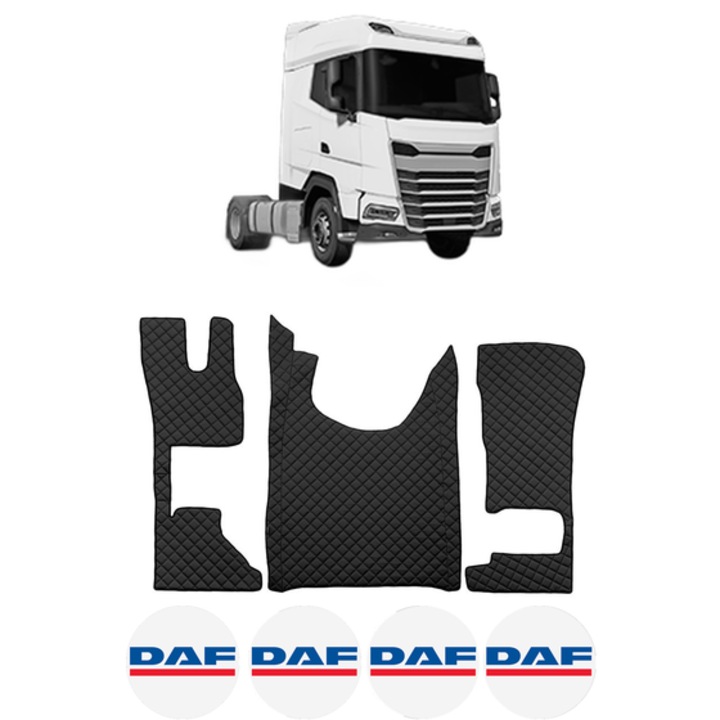 Set covorase Camion Tir DAF XG din 2021, Auto, 4x Stickere auto cu DAF