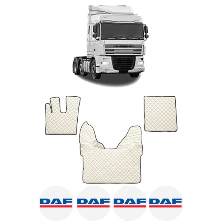 Set covorase Camion Tir DAF XF 105 din 2005-2013, Auto, 4x Stickere auto cu DAF