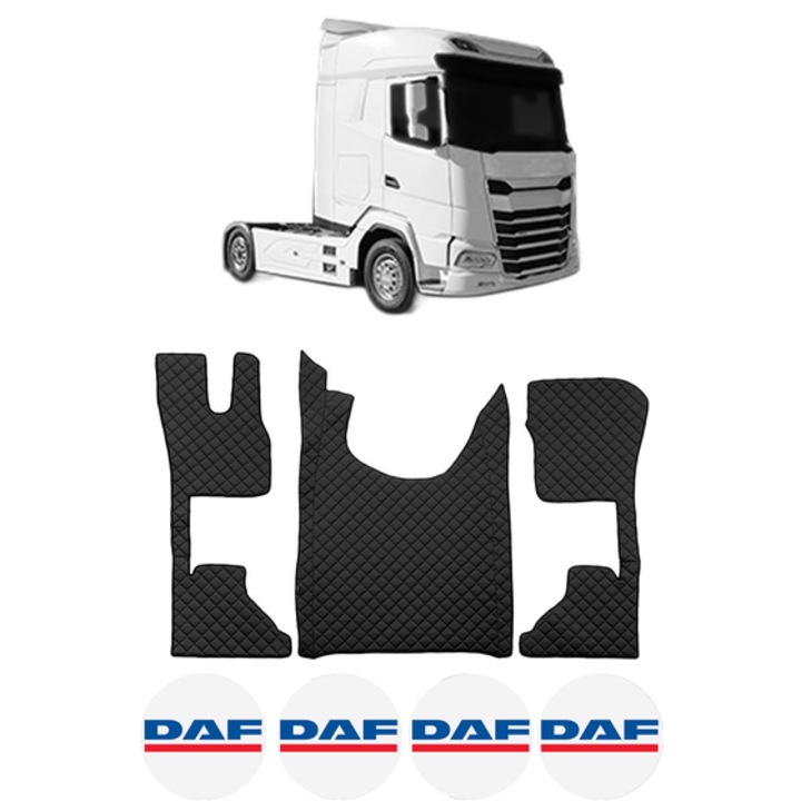 Set covorase Camion Tir DAF XG+ din 2021, Auto, 4x Stickere auto cu DAF