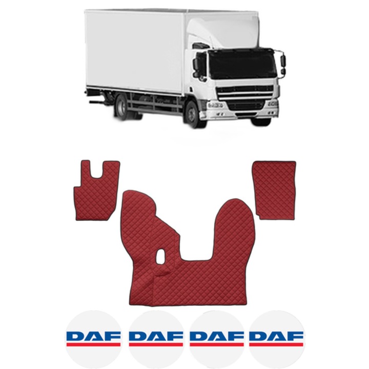 Set covorase Camion Tir DAF CF din 2013-2019, Auto, 4x Stickere auto cu DAF