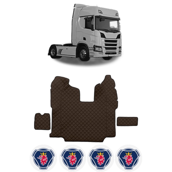 Set covorase Camion Tir SCANIA R II din 2016-2024, Auto, 4x Stickere auto cu SCANIA