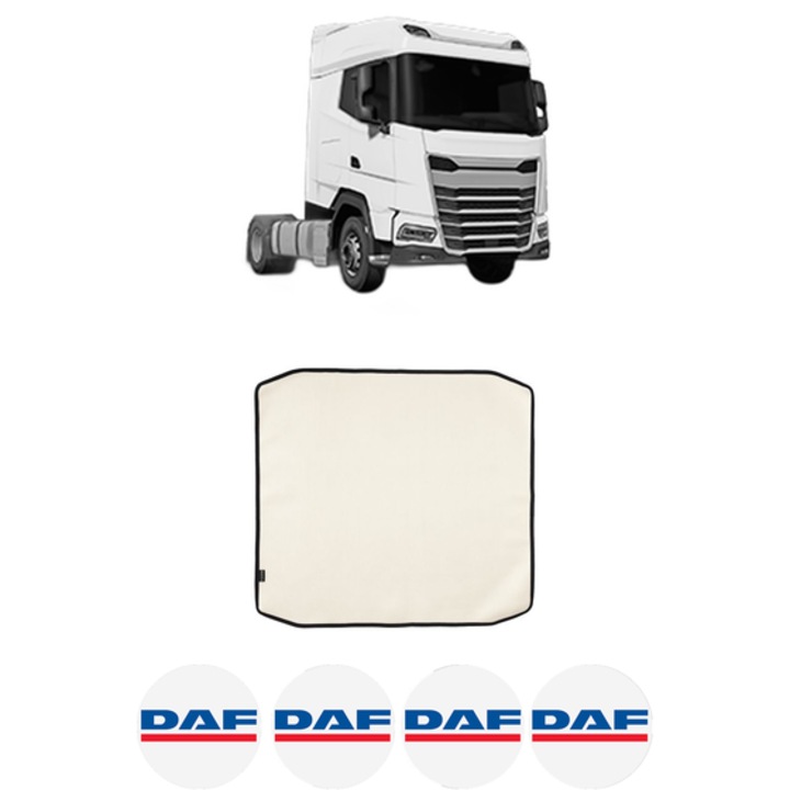 Covoras Camion Tir DAF XG din 2021, Auto, 4x Stickere auto cu DAF