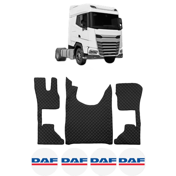 Set covorase Camion Tir DAF XG din 2021, Auto, 4x Stickere auto cu DAF