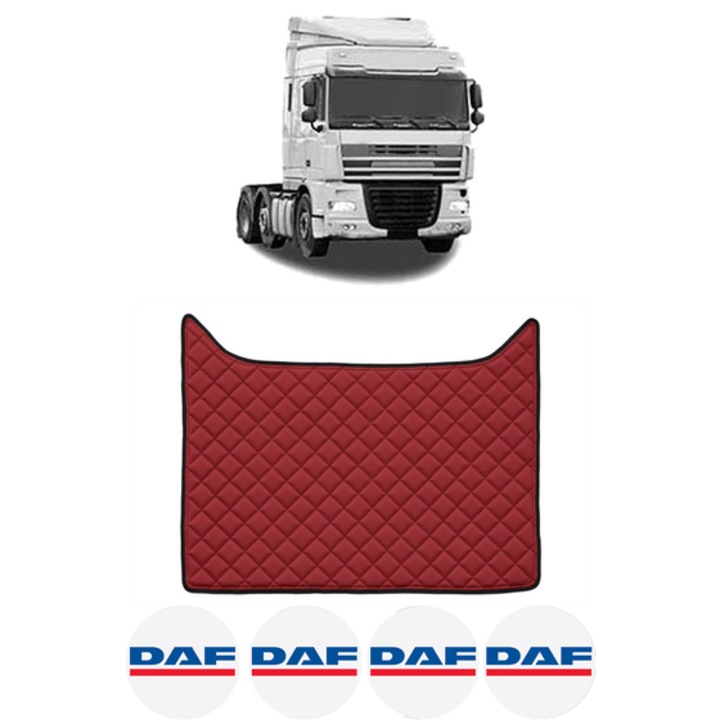 Covoras Camion Tir DAF XF 105 din 2005-2013, Auto, 4x Stickere auto cu DAF