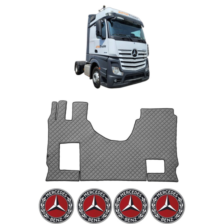 Set covorase Camion Tir MERCEDES-BENZ ACTROS MP4 / MP5 din 2011-2024, Auto, 4x Stickere auto cu MERCEDES-BENZ