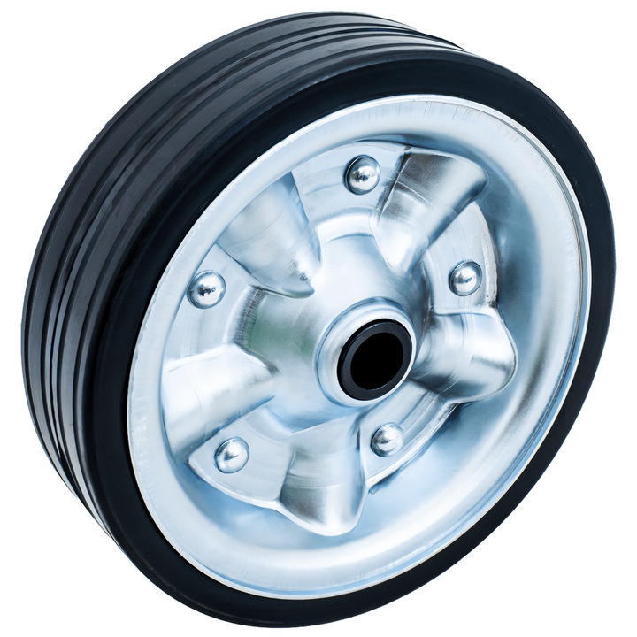 Roata de rezerva pentru roata jockey KNOTT 405641.001 din cauciuc solid 200x60mm