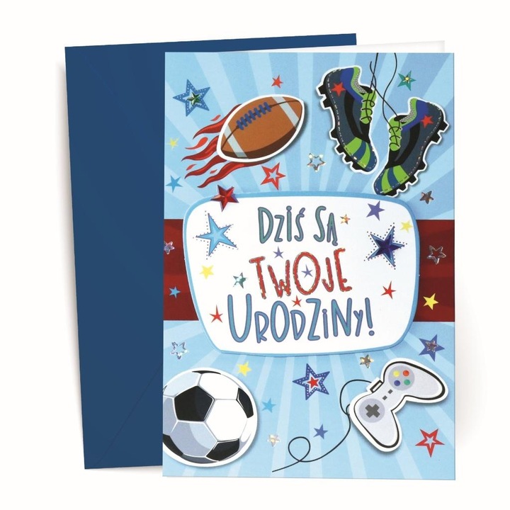 Felicitare de ziua de nastere, kalpol, cu plic, ambalata in folie.