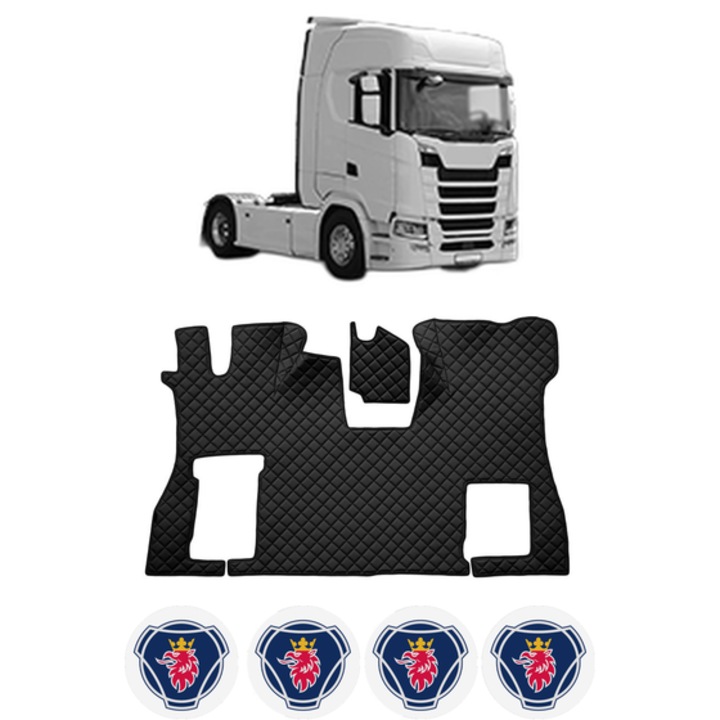 Set covorase Camion Tir SCANIA S din 2016-2023, Auto, 4x Stickere auto cu SCANIA
