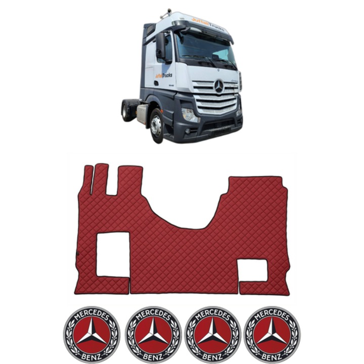 Set covorase Camion Tir MERCEDES-BENZ ACTROS MP4 / MP5 din 2011-2024, Auto, 4x Stickere auto cu MERCEDES-BENZ