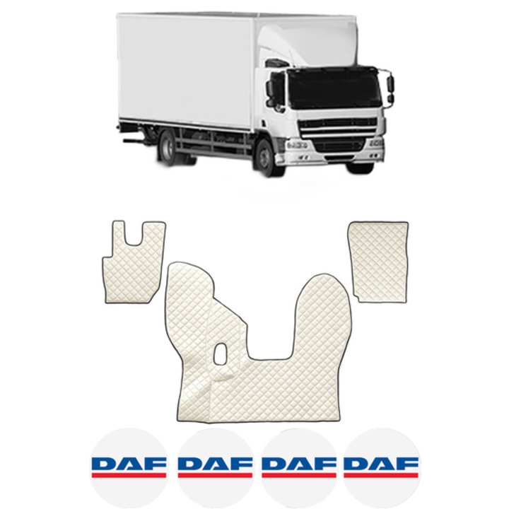 Set covorase Camion Tir DAF CF din 2013-2019, Auto, 4x Stickere auto cu DAF