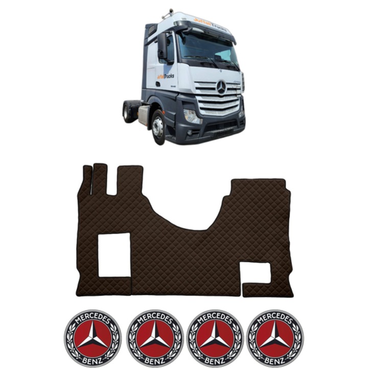 Set covorase Camion Tir MERCEDES-BENZ ACTROS MP4 / MP5 din 2011-2024, Auto, 4x Stickere auto cu MERCEDES-BENZ