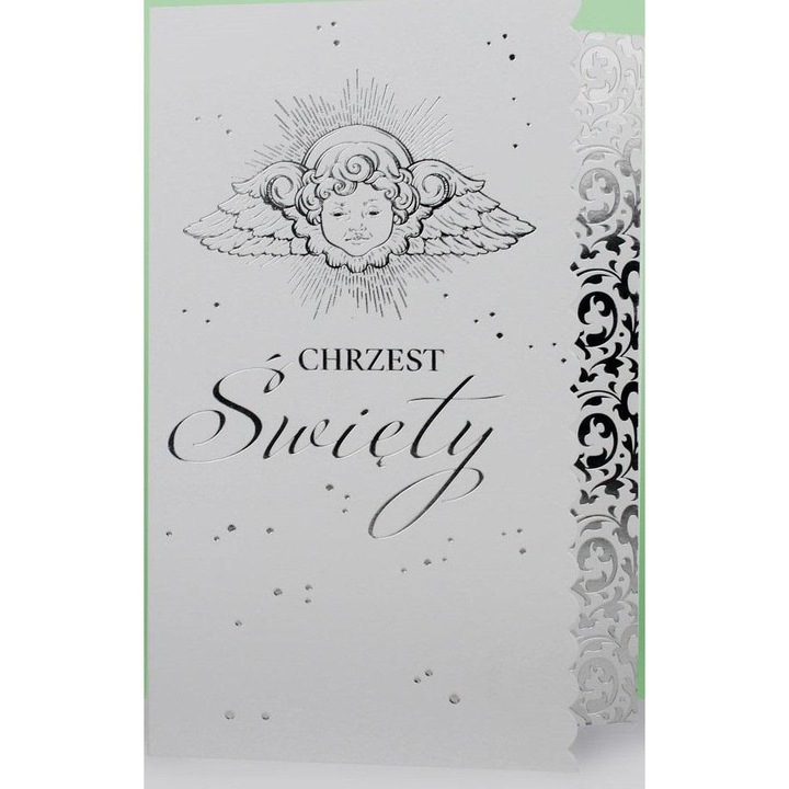 Felicitare Chrzest Swiety, kalpol, multicolor, cu elemente 3D, 10x15cm