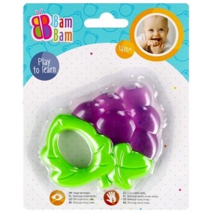 Gryzak winogron, BAM BAM, 9x10cm, pentru 3m+