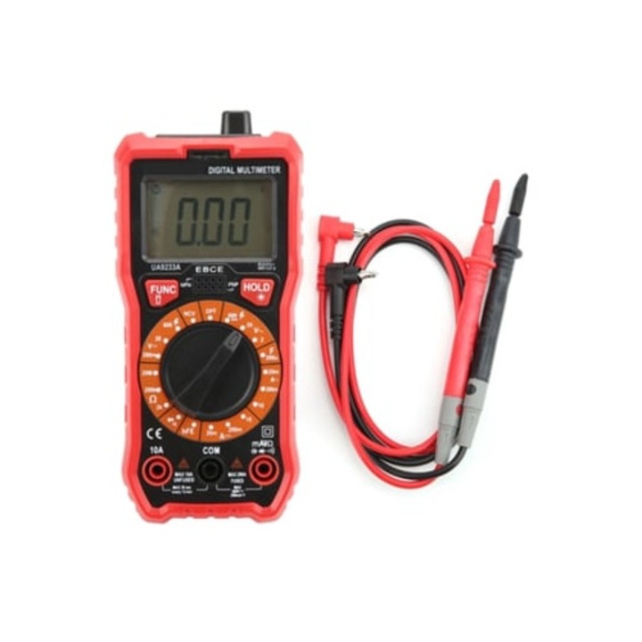 Multimetru digital Ua9233a, masurare tensiune si capacitate, portabil, pentru electricieni