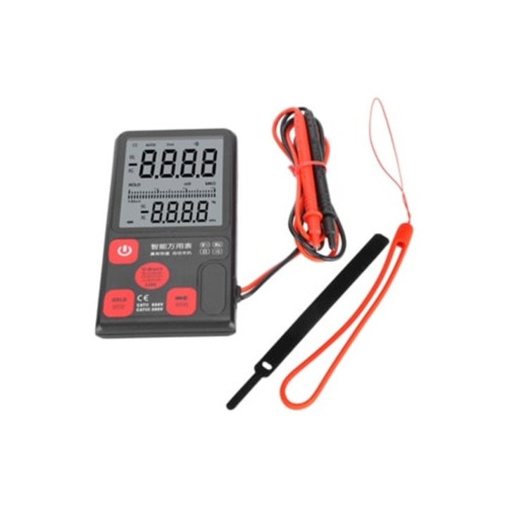 Multimetru digital Slowmoose Adms7, tester de tensiune AC/DC, 3 linii de afisare