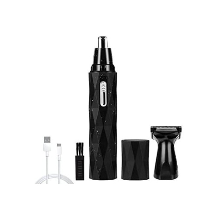 Aparat de tuns profesional pentru nas si urechi, tuns sprancene si fata, set