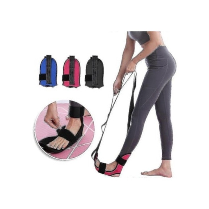 Banda de flexibilitate pentru yoga, albastra, extensoare si benzi elastice