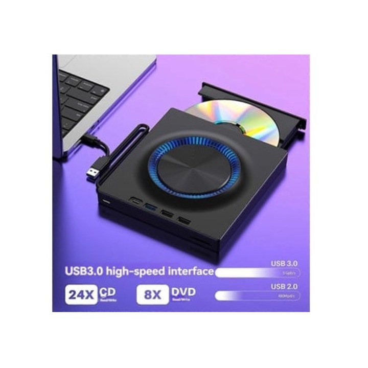 Unitate optica externa, player CD/DVD portabil, card de expansiune, 30x15x5cm