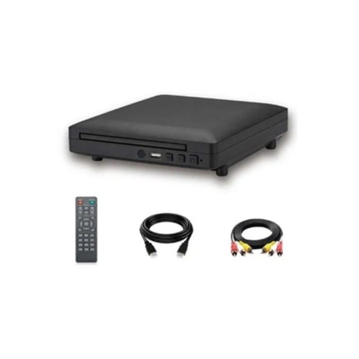 Player DVD portabil extern, compatibil USB si HDMI, suport CD, VCD si DVD, Slowmoose