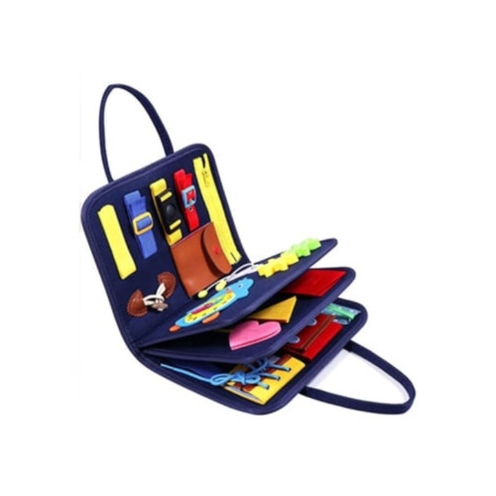 Placa de activitati 3 niveluri pentru copii, jucarie Montessori, 1-4 ani