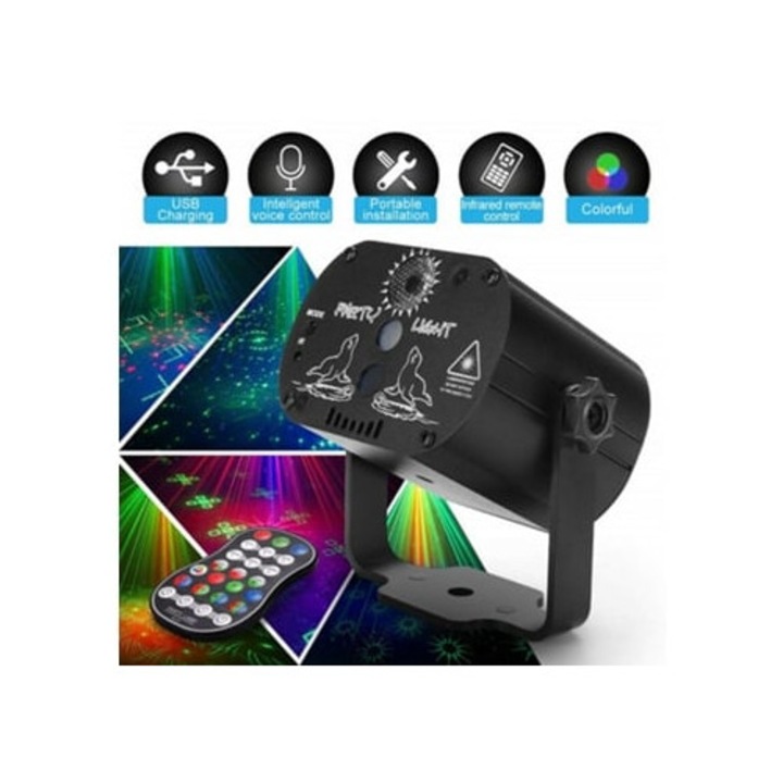 Proiector cu 60 de modele, Echipamente de lumini, RGB LED, set