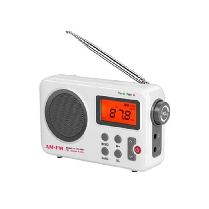 Radio portabil digital cu display LCD FM AM si functie de memorie