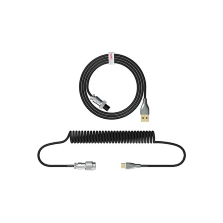 USB Type-C kábel mechanikus billentyűzethez, 2.2m, spirál, gaming