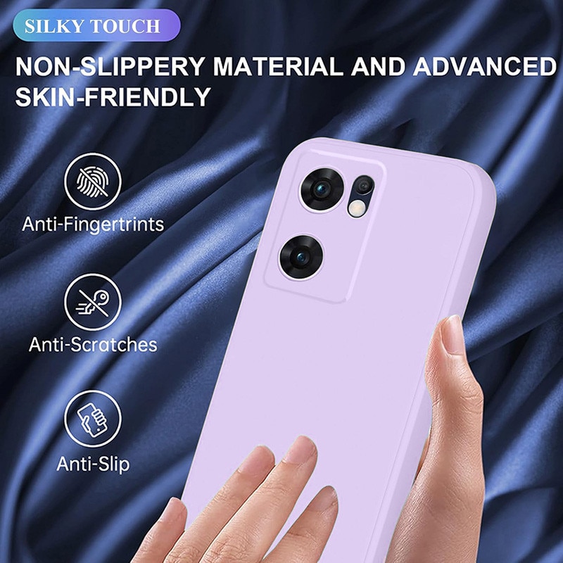 Husa telefon OPPO Reno13 F, TPU subtire, protectie camera, violet deschis