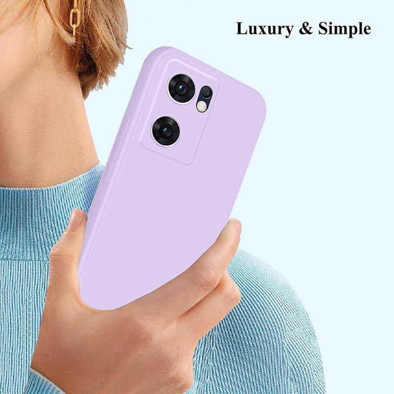 Husa telefon OPPO Reno13 F, TPU subtire, protectie camera, violet deschis