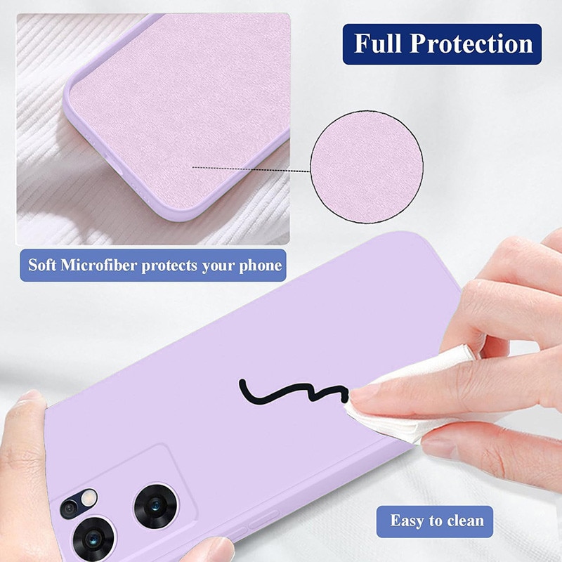 Husa telefon OPPO Reno13 F, TPU subtire, protectie camera, violet deschis