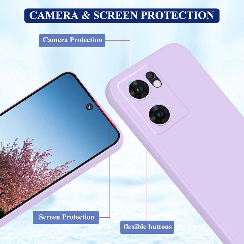 Husa telefon OPPO Reno13 F, TPU subtire, protectie camera, violet deschis