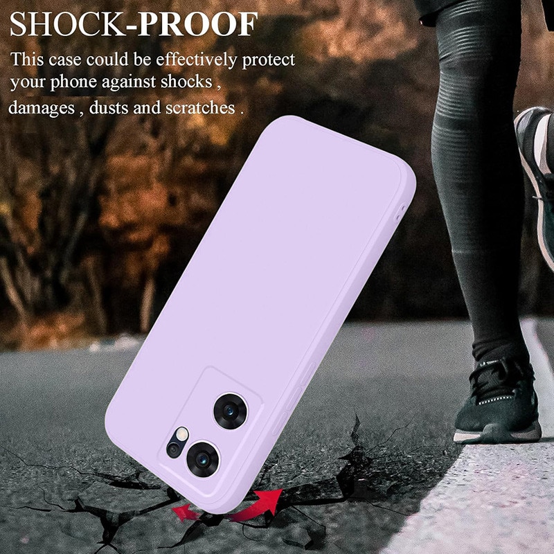 Husa telefon OPPO Reno13 F, TPU subtire, protectie camera, violet deschis