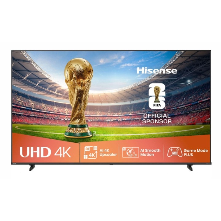 Телевизор Hisense 85" A6Q, 4K Ultra HD 3840x2160, DLED, DFA, Precision Colour, HDR 10+, HLG, Dolby Vision, DTS Virtual X, Smart TV, WiFi, Light Sensor, Gaming Mode, 1xHDMI2 eArc, 3xHDMI, 2xUSB, LAN, CI+, DVB-T2/C/S2, Black 85A6Q