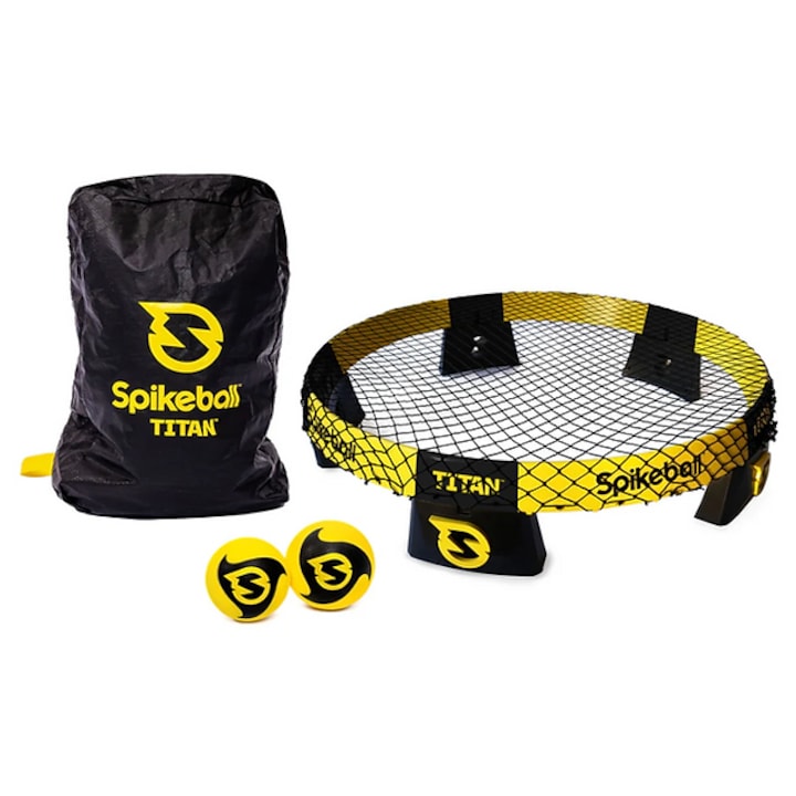 Spikeball Titan szett, roundnet/Spikeball készlet, sárga/fekete