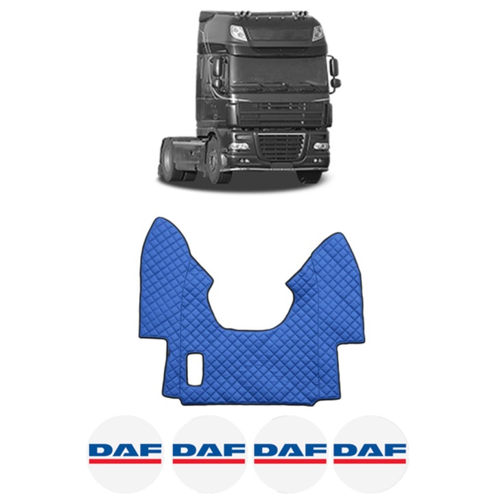 Covoras Camion Tir DAF 95 XF din 1997-2002, Auto, 4x Stickere auto cu DAF