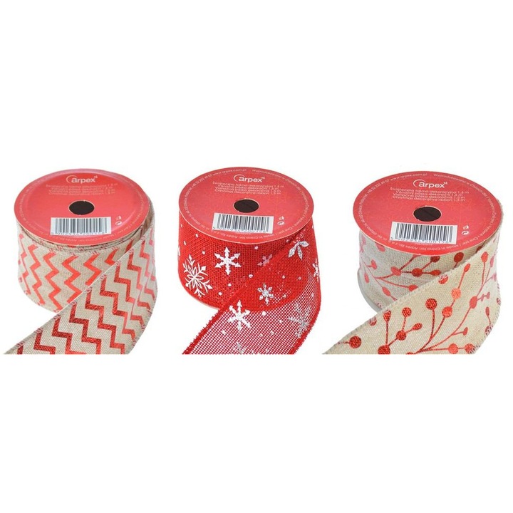Karácsonyi díszszalag, ARPEX, 5x150cm