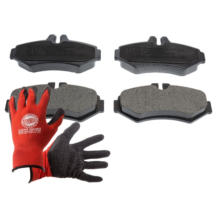 Master-Sport fékbetét készlet, hátsó, 126x62mm, rezgéscsillapítóval, többszínű